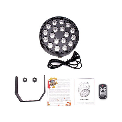 

UV Black Light 18 LEDs Par Stage Light Remote Control for Dark Party Wedding Dsico