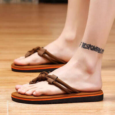 

Summer waterproof Korean mens casual sandals mens non-slip tide Joker indoor personalized flip-flops