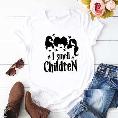 

Nomeni Women Casual Halloween Print Short Sleeves O-Neck Loose T-Shirt Blouse Tops