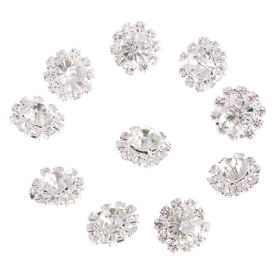 

10pcs DIY Handmade Accessories Foot Style Flat Rhinestone Button