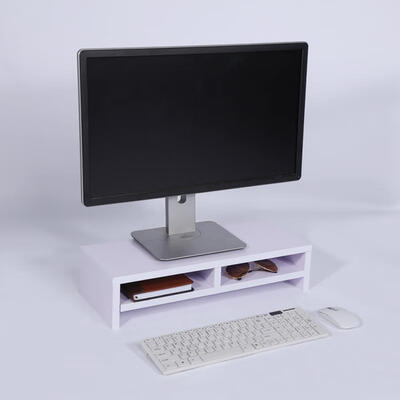 

Greensen Desktop Monitor Stand LCD TV Laptop Rack Computer Screen Riser Shelf Office Desk Purplish White