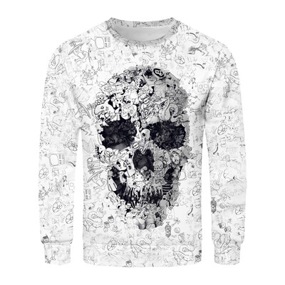 

Toponeto Mens New Style Fashion T-Shirt With 3D Printing And Long Sleeves Sweater Blouse