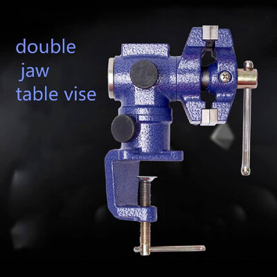 

New Double Jaw Table Vise Multi-function Table Pliers Clamp 360 Degree Rotating Table DIY Heavy Table Vise New Double Jaw Table Vi