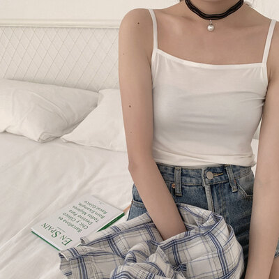 

Women New Style Sexy Charming Slim Fit Personality Solid Color Short Camisoles Tops