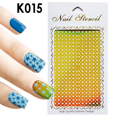 

Toponeto 1Pc Irregular Hollow Nail Art Vinyls Stencil Stickers Manicure
