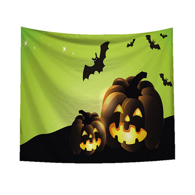 

Toponeto Sugar Skull Tapestry Halloween Trick Treat Horror Ghost Wall Hanging Home Decor