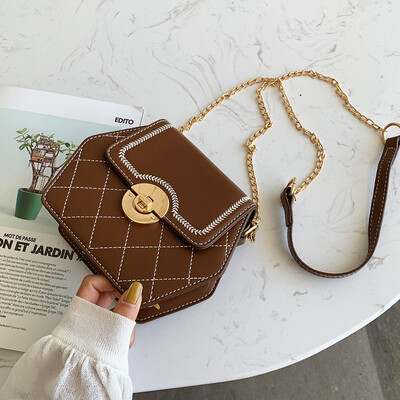 

Qiao Bani 2019 new Korean chic fashion diamond rhombic chain bag shoulder diagonal trend wild women bag