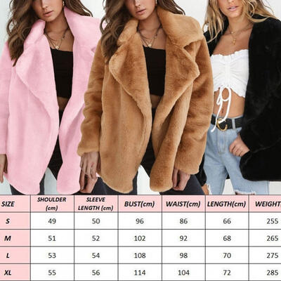 

New Women Ladies Winter Warm Teddy Bear Fluffy Coat Jacket Outerwear Tops