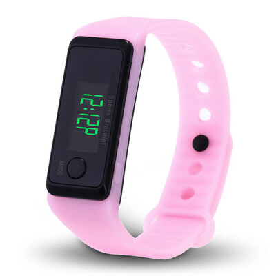 

Single button luminous large screen pedometer watch student sports health step bracelet electronic watch