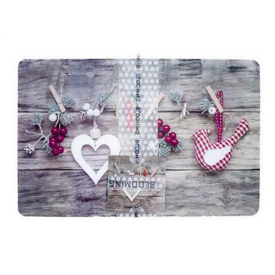 

Christmas Placemat Set Winter Dining Room Kitchen Table Mat Holiday Home Decor 6pcs Placemats&6pcs Coasters Kitchen Gadget