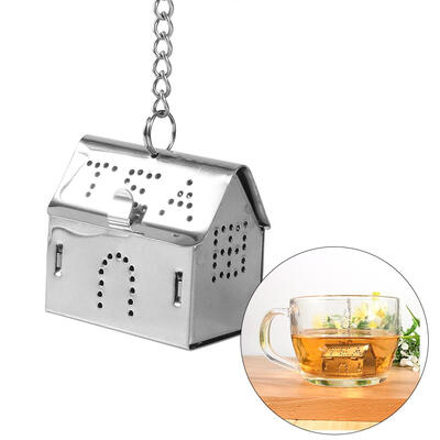 

Stainless Steel Loose Tea Leaf Infuser Ball Strainer Filter Diffuser Herbal Spice House Shape loose tea strainerTea diffuser