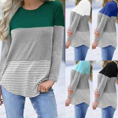 

Womens Pregnant Long Sleeve Maternity Breastfeeding T-shirts Loose Nursing Tops