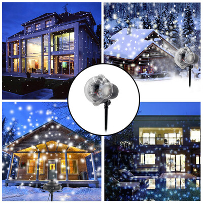 

Tailored Snowfall Snow Flake Christmas Outside House LED Projector Light Project Decor