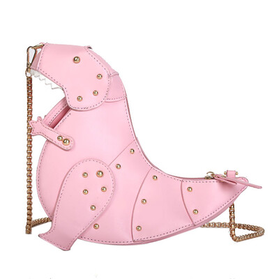 

2019 Fashion Creative Funny Three-Dimensional Dinosaur Diagonal Cross Bag Cartoon Animal Small Bag Handbag