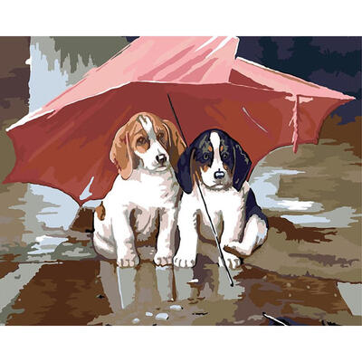 

5D DIY Full Drill Diamond Painting Umbrella Dog Cross Stitch Embroidery Kit