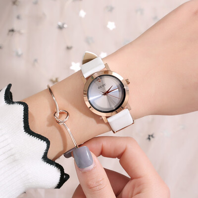 

Diamond simple dial personality female watch waterproof ladies belt trend table student table