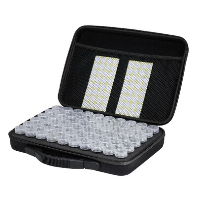 

60 Bottles Diamond Storage Box Diamond Embroidery Painting Accessory Tool Drill Jewelry Beads Storage Hand Bag Container Holder Zi