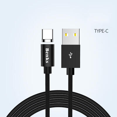 

Benks 12m Magnetic Charger USB Cable Type C Lightning Mobile Phone Fast Charging Nylon Cable For Samsung IPHONE -APPLE