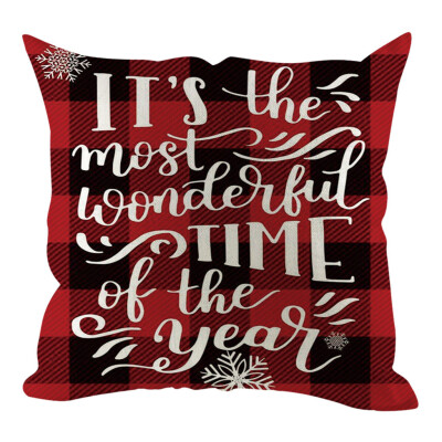 

Tailored Christmas Pillow Cover Pillowcases Decorative Sofa Cushion Cover Home Decoration