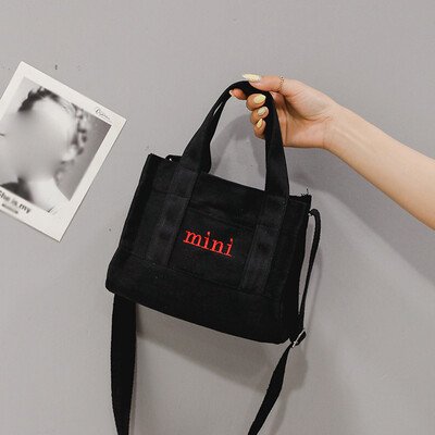 

Tailored Women Small Fresh Literary Canvas Handbag Messenger Bag Handbag Shoulder Bag