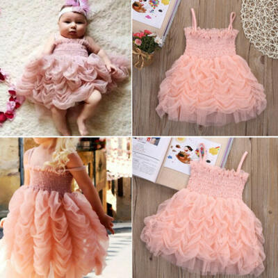 

AU Kids Toddler Baby Girl Party Wedding Birthday Dress Tulle Tutu Dresses Gifts