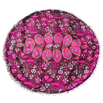

Siaonvr Large Mandala Floor Pillows Round Bohemian Meditation Cushion Cover Ottoman Pouf