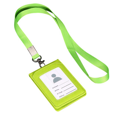 

Chic Holder Badge Faddish for Accessory Lanyard Genuine Leather with Card ID
