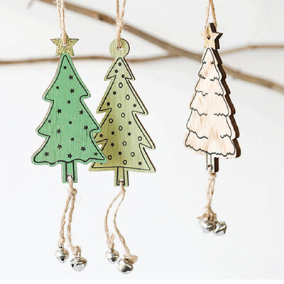 

Tailored Christmas Tree Pendant DIY Wooden Painted Hanging Ornament Xmas Party Decoration