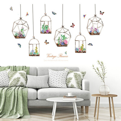 

Butterfly Flower Basket Wall Stickers Living Room Home Decoration