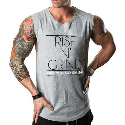 

Gym Mens Muscle Sleeveless Tank Top T-Shirt Bodybuilding Sport Fitness Vest