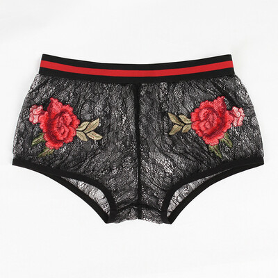 

New Sexy Underwear For Women Seamless Silk Lace Breathable Middle Waist Briefs