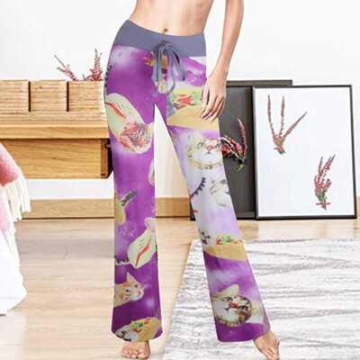 

Tailored Womens Summer Printed Comfortable Casual Beach Pajama Pants Sport Yoga Trousers