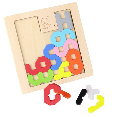 

YIWULAChildren Baby Puzzle Intelligence Baby Kids Wooden Learning Educational Toy