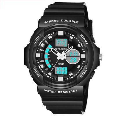 

SYNOKE Mens Digital Watch Stylish Waterproof Sports Watch With EL Backlight