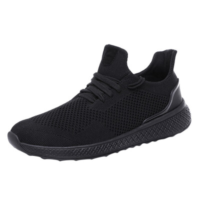 

2019 spring summer men sneaker solid color Fashion Men Sneakers Walking Casual Shoes Breathable Lace Up Shoes outdoor shoes