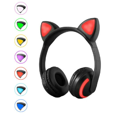 

ZW-19 Wireless Bluetooth Headset Glowing Earphones Stereo Music Hands-free wMic Colorful Headphones w Adjustable Headband for De
