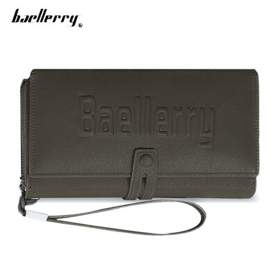 

Baellerry Letter PU Leather Handle Strap Card Holder Men Clutch Wallet