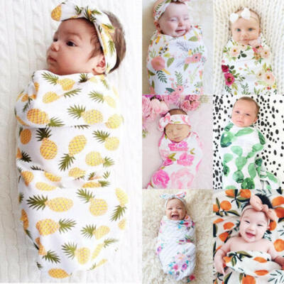 

AU 2pcs Cotton Infant Swaddle Muslin Blanket Newborn Baby Wrap Swaddling Blanket