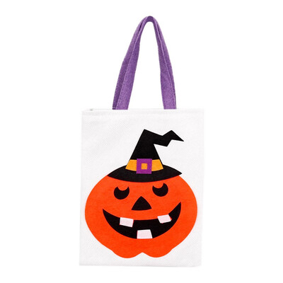 

〖Follure〗Pumpkin Lantern Canvas Tote Bag Women Large Shopper Carry Pouch Halloween Gifts