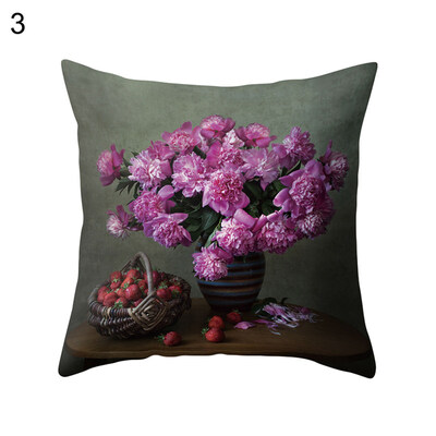 

Super Soft Flowers in Vase Cushion Cover Home Office Decorative Pillow Case