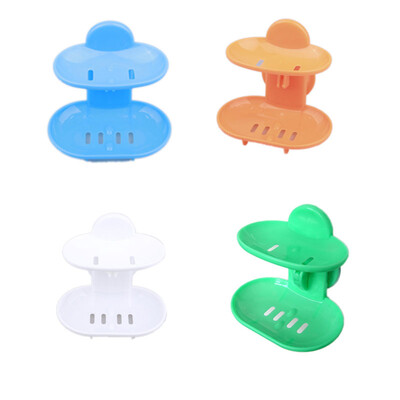 

Double Layer Strong Suction Bathroom Soap Holder Soap Basket Plastic Home Soapbox