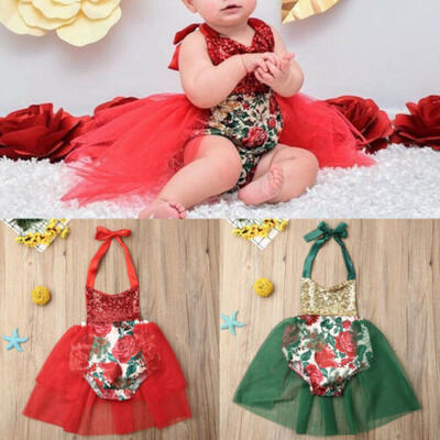 

Girl Kids Tutu Dress Sleeveless Sequins Princess Party Wedding Flower Tulle