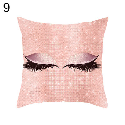 

Eyelash Print Pillow Case Sofa Waist Throw Cushion Cover Home Office Decoration