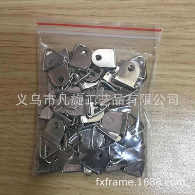 

Photo frame hook in the triangle hook foreign trade hot gold black silver 100 one pack with screws Silver 100 screws