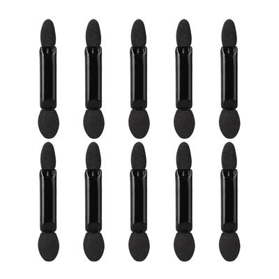 

10pcs Disposable Black Double Head Sponge Eye Shadow Eyeliner Brush Stick
