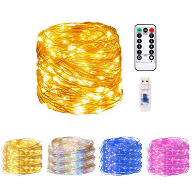 

5M 10M Copper Wire LED String lights Waterproof Copper Wire Fairy Lights Christmas Tree Wedding Party Decoration