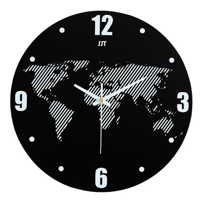 

World Map Wall Clock Living Room Kitchen Office Decoration Round Large Wall Hanging Clock