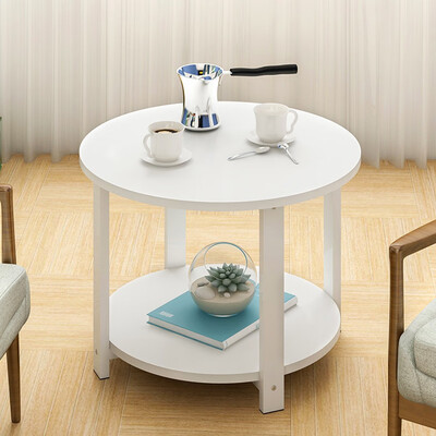 

Gobestart Double Layer Storage Living Room Sofa Bedside Coffee Table Bedroom Night Table