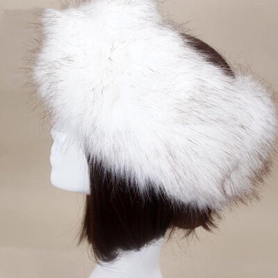

Women Russian Thick Fluffy Cap Fake Faux Fur Headband Hat Winter Ear Warmer Ski