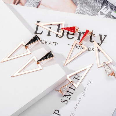 

New wave decorative earrings fashion femininity French niche geometry ear jewelry